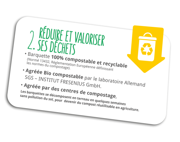 Barquette compostable résistante à l'humidité  - Cellulopack - Usine Cellulose Moulée 